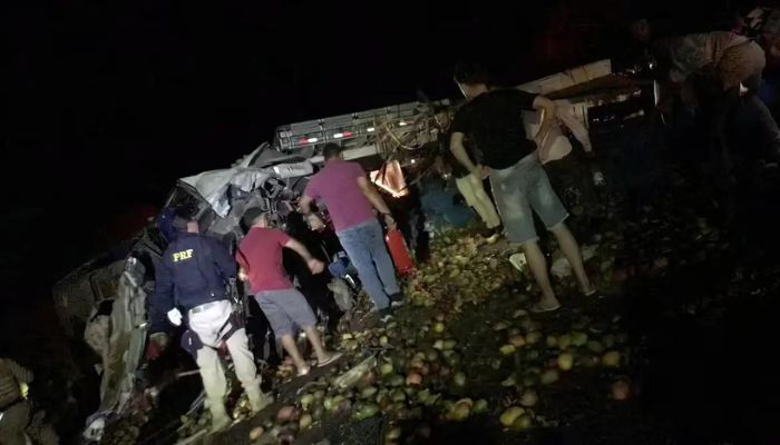 Acidente entre ônibus e caminhão deixa 25 mortos na Bahia